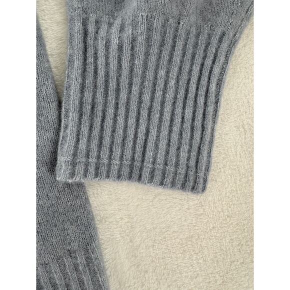 Everlane Gray Blue Wool Yak Hair Sweater Mock Neck Pullover Large Cozycore - Picture 9 of 11